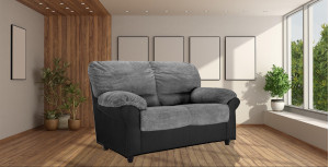 Carrick 2 Seater Black Grey
