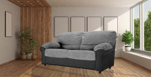 Carrick 3 Seater Black Grey