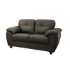 Capri 2 Seater Black Leather Sofa 