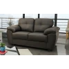 Capri 2 Seater Black Leather Sofa 