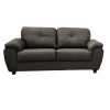 Capri 3+2 Seater Black Leather Sofa 