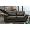Capri 3+2 Seater Black Leather Sofa 
