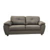 Capri 3 Seater Black Leather Sofa 