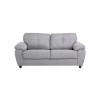 Capri 3 Seater Black Leather Sofa 