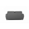 Capri 3 Seater Grey Leather Sofa 