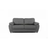 Capri 3 Seater Grey Leather Sofa 