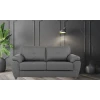 Capri 3 Seater Grey Leather Sofa 