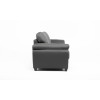 Capri 3 Seater Grey Leather Sofa 