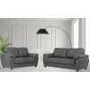 Capri 3+2 Seater Grey Leather Sofa 