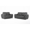 Capri 2 Seater Grey Leather Sofa 