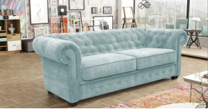 Chesterfield Blue 3 Seater