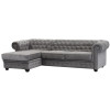 Chesterfield Corner Sofa Bed LHC Graphite
