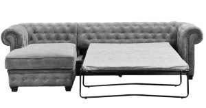 Chesterfield Corner Sofa Bed LHC Graphite