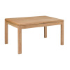 Curve Oak Natural Lacquered Extending Dining Table