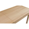 Curve Oak Natural Lacquered Extending Dining Table