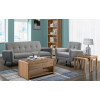 Curve Oak Natural Lacquered Coffee Table with Large Drawer