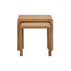 Curve Oak Natural Lacquered Nest of 2 Tables