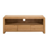Curve Oak Natural Lacquered TV Unit