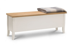 Davenport Oak Veneered Storage Bench