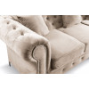 Enchanted Beige Plush 3 Seater Sofa