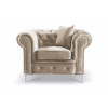 Enchanted Beige Plush 3 Seater Sofa