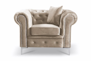 Enchanted Beige Plush Club Chair 