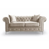 Enchanted Beige Plush 3 Seater Sofa
