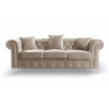 Enchanted Beige Plush 3 Seater Sofa