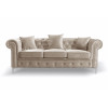 Enchanted Beige Plush 3 Seater Sofa