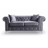 Enchanted Grey Plush 2 Seater Sofa