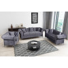 Enchanted Grey Plush 3 Seater Sofa