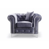 Enchanted Grey Plush 2 Seater Sofa