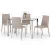 Enzo Chrome & Glass Compact Dining Table