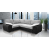 Madrid 1CR2 Left Corner Sofa Bed Black and Silver