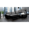 Madrid 2CR1 Right Corner Sofa Bed Black and Grey