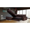 Madrid 1CR2 Left Corner Sofa Bed Brown PU