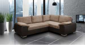 Madrid 2CR1 Right Corner Sofa Bed Brown