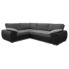 Madrid 1CR2 Left Corner Sofa Bed Black and Grey