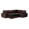 Madrid 1CR2 Left Corner Sofa Bed Brown PU