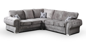 Fernando Large Corner Sofa Grey Formal Back