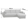 Monza II Right Corner Sofa Bed Grey PU