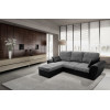Monza Left Corner Sofa Bed Black and Grey