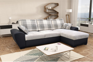 Monza Right Corner Sofa Bed Silver