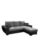 Monza Right Corner Sofa Bed Black and Grey