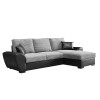 Monza Right Corner Sofa Bed Black and Grey