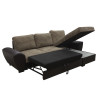 Monza Right Corner Sofa Bed Brown
