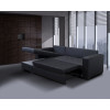 Monza II Left Corner Sofa Bed Grey PU