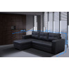 Monza II Left Corner Sofa Bed Black PU