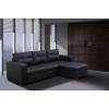 Monza II Right Corner Sofa Bed Grey PU