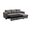 Monza II Right Corner Sofa Bed Black PU
